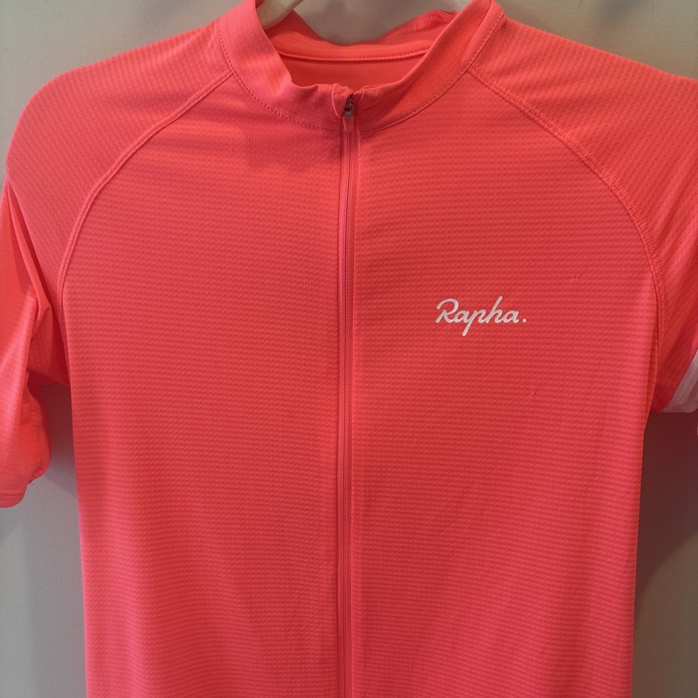 Rapha Core Woman's Short-Sleeve Jersey High-Vis Pink Size Medium - Picture 2 of 6